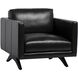 Rogers Cortina Black Leather Armchair